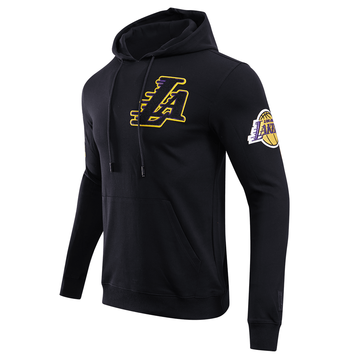 NBA LOS ANGELES LAKERS CLASSIC CHENILLE MEN'S PULLOVER HOODIE (BLACK)