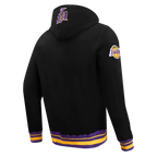 NBA LOS ANGELES LAKERS SCRIPT TAIL CHANDAIL À CAPUCHON EN MOLLETON CÔTELÉ POUR HOMME (NOIR/VIOLET)