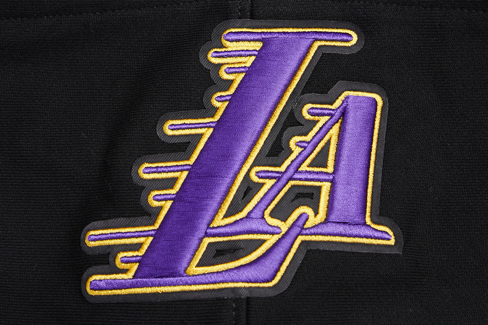 NBA LOS ANGELES LAKERS SCRIPT TAIL CHANDAIL À CAPUCHON EN MOLLETON CÔTELÉ POUR HOMME (NOIR/VIOLET)