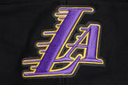 NBA LOS ANGELES LAKERS SCRIPT TAIL CHANDAIL À CAPUCHON EN MOLLETON CÔTELÉ POUR HOMME (NOIR/VIOLET)