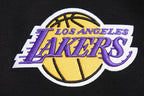 NBA LOS ANGELES LAKERS SCRIPT TAIL CHANDAIL À CAPUCHON EN MOLLETON CÔTELÉ POUR HOMME (NOIR/VIOLET)