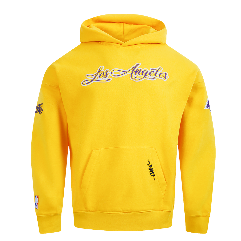 NBA LOS ANGELES LAKERS CITY SIGNATURE CHANDAIL À CAPUCHON POUR HOMME (JAUNE)