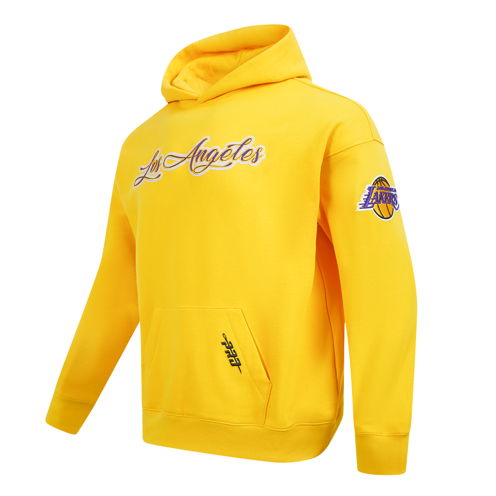 NBA LOS ANGELES LAKERS CITY SIGNATURE CHANDAIL À CAPUCHON POUR HOMME (JAUNE)