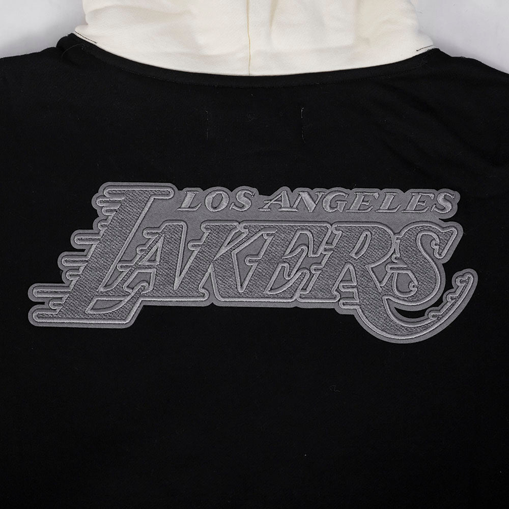 NBA LOS ANGELES LAKERS REVERSE FRENCH TERRY MEN'S COLOR BLOCK FLEECE PULLOVER HOODIE