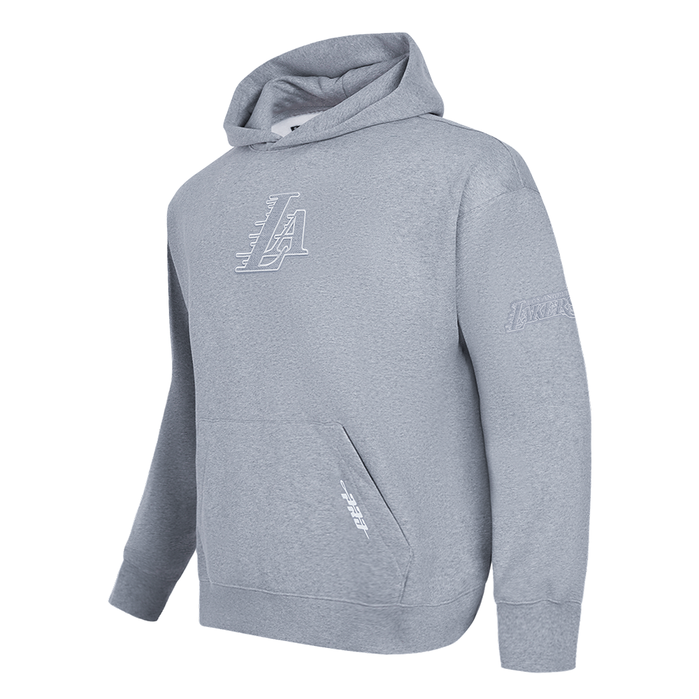NBA LOS ANGELES LAKERS REVERSE FRENCH TERRY MEN'S PULLOVER HOODIE (DARK HEATHER GRAY)