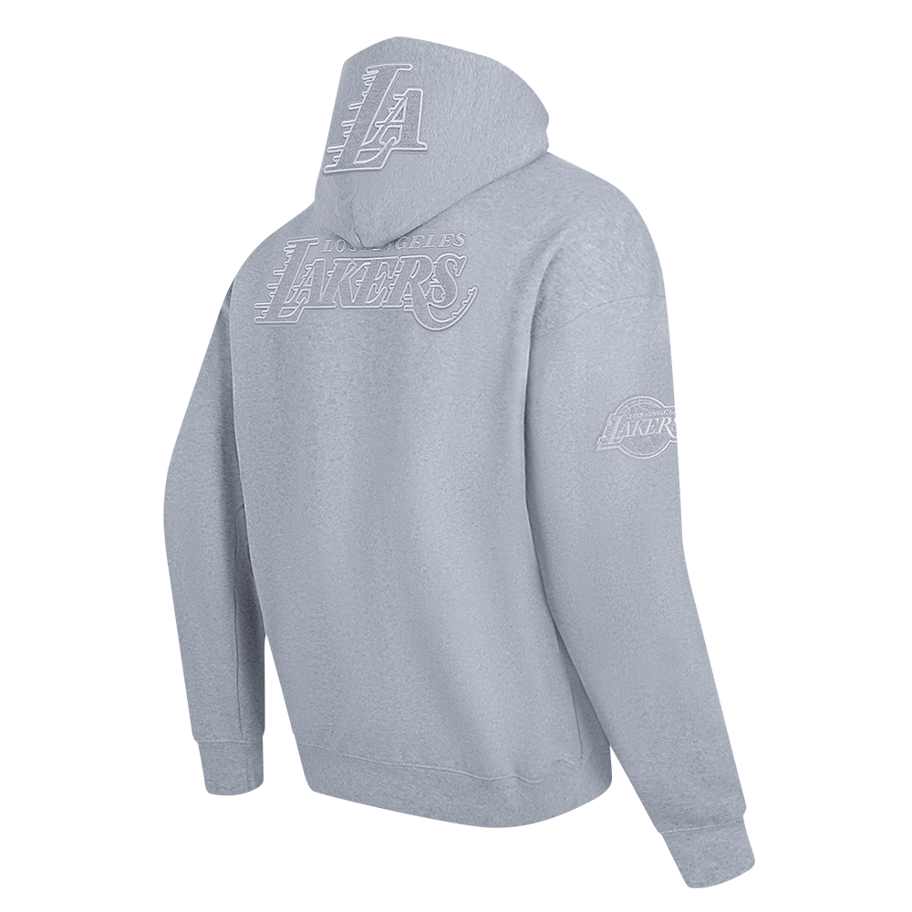 NBA LOS ANGELES LAKERS REVERSE FRENCH TERRY MEN'S PULLOVER HOODIE (DARK HEATHER GRAY)