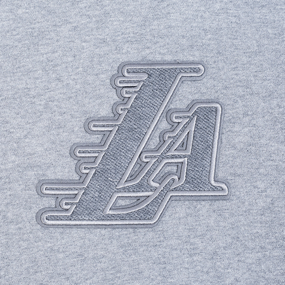 NBA LOS ANGELES LAKERS REVERSE FRENCH TERRY MEN'S PULLOVER HOODIE (DARK HEATHER GRAY)