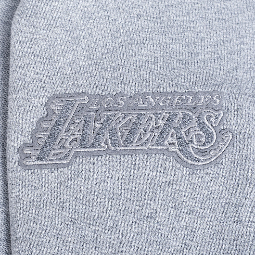 NBA LOS ANGELES LAKERS REVERSE FRENCH TERRY MEN'S PULLOVER HOODIE (DARK HEATHER GRAY)