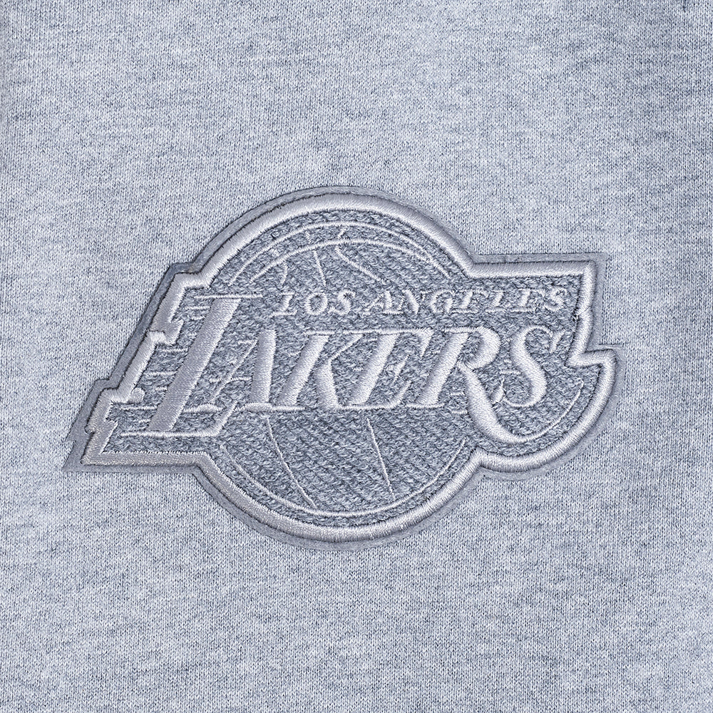 NBA LOS ANGELES LAKERS REVERSE FRENCH TERRY MEN'S PULLOVER HOODIE (DARK HEATHER GRAY)