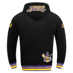 NBA LOS ANGELES LAKERS CITY RANSOM CHANDAIL À CAPUCHON EN MOLLETON CÔTELÉ POUR HOMME (NOIR/VIOLET)
