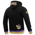 NBA LOS ANGELES LAKERS CITY RANSOM CHANDAIL À CAPUCHON EN MOLLETON CÔTELÉ POUR HOMME (NOIR/VIOLET)