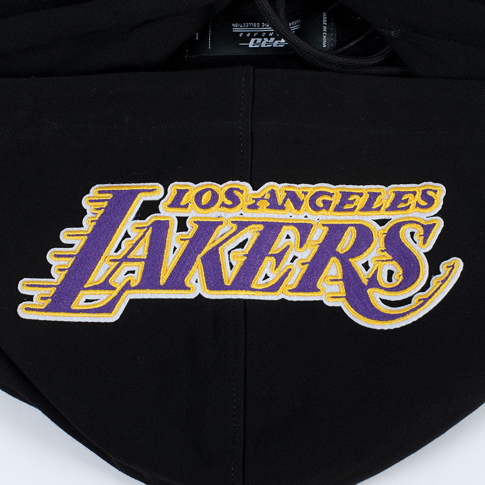 NBA LOS ANGELES LAKERS CITY RANSOM CHANDAIL À CAPUCHON EN MOLLETON CÔTELÉ POUR HOMME (NOIR/VIOLET)