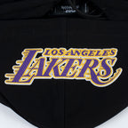 NBA LOS ANGELES LAKERS CITY RANSOM CHANDAIL À CAPUCHON EN MOLLETON CÔTELÉ POUR HOMME (NOIR/VIOLET)