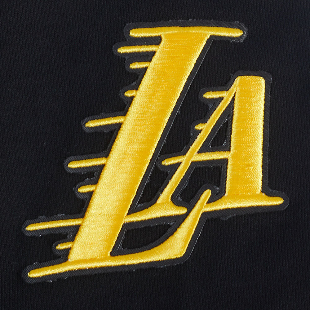 NBA LOS ANGELES LAKERS CITY RANSOM CHANDAIL À CAPUCHON EN MOLLETON CÔTELÉ POUR HOMME (NOIR/VIOLET)