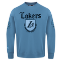 NBA LOS ANGELES LAKERS COUNTRY CLUB CHANDAIL À COL ROND EN MOLLETON À ÉPAULES TOMBANTES POUR HOMME (BLEU ACIER)
