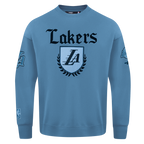 NBA LOS ANGELES LAKERS COUNTRY CLUB CHANDAIL À COL ROND EN MOLLETON À ÉPAULES TOMBANTES POUR HOMME (BLEU ACIER)