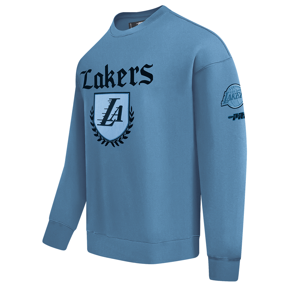 NBA LOS ANGELES LAKERS COUNTRY CLUB CHANDAIL À COL ROND EN MOLLETON À ÉPAULES TOMBANTES POUR HOMME (BLEU ACIER)