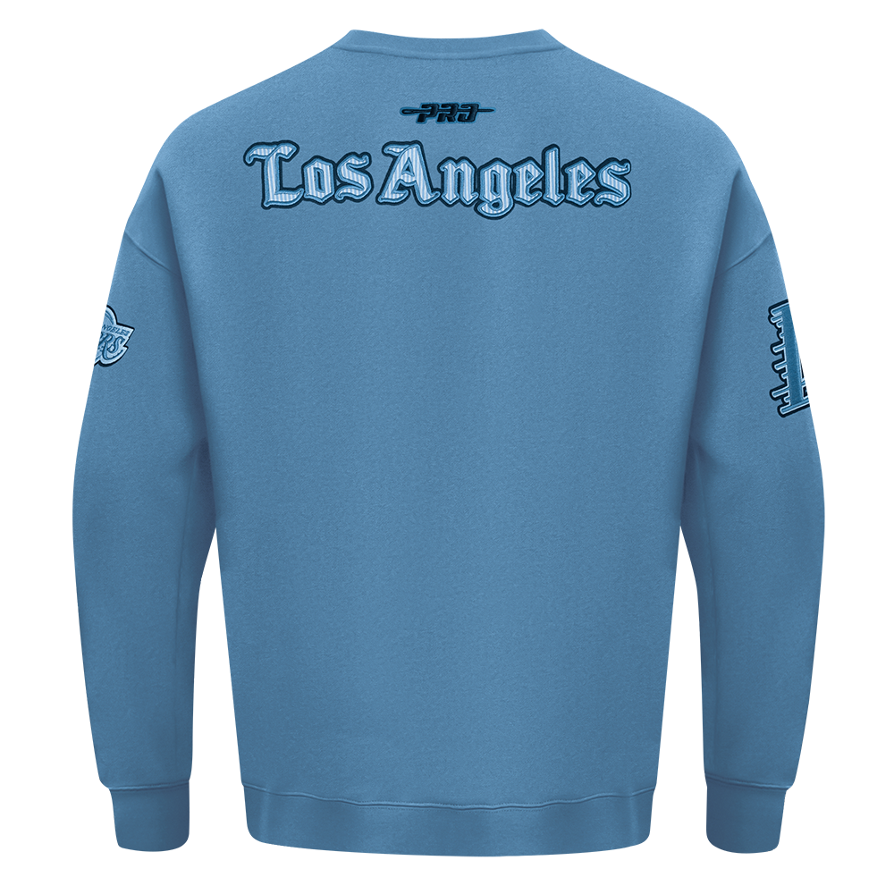 NBA LOS ANGELES LAKERS COUNTRY CLUB CHANDAIL À COL ROND EN MOLLETON À ÉPAULES TOMBANTES POUR HOMME (BLEU ACIER)