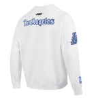 NBA LOS ANGELES LAKERS COUNTRY CLUB MEN'S DROP SHOULDER FLEECE CREWNECK (WHITE)