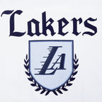 NBA LOS ANGELES LAKERS COUNTRY CLUB MEN'S DROP SHOULDER FLEECE CREWNECK (WHITE)