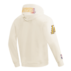 NBA LOS ANGELES LAKERS ECHO LOGO MEN'S FLEECE PULLOVER HOODIE (EGGSHELL)