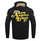 NBA LOS ANGELES LAKERS SOUVENIR MEN'S FLEECE PULLOVER HOODIE (BLACK)