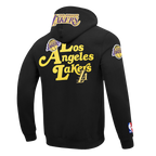 NBA LOS ANGELES LAKERS SOUVENIR MEN'S FLEECE PULLOVER HOODIE (BLACK)