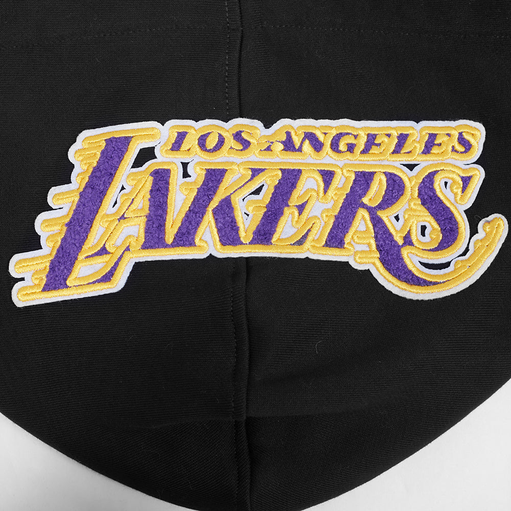 NBA LOS ANGELES LAKERS SOUVENIR MEN'S FLEECE PULLOVER HOODIE (BLACK)