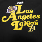 NBA LOS ANGELES LAKERS SOUVENIR MEN'S FLEECE PULLOVER HOODIE (BLACK)
