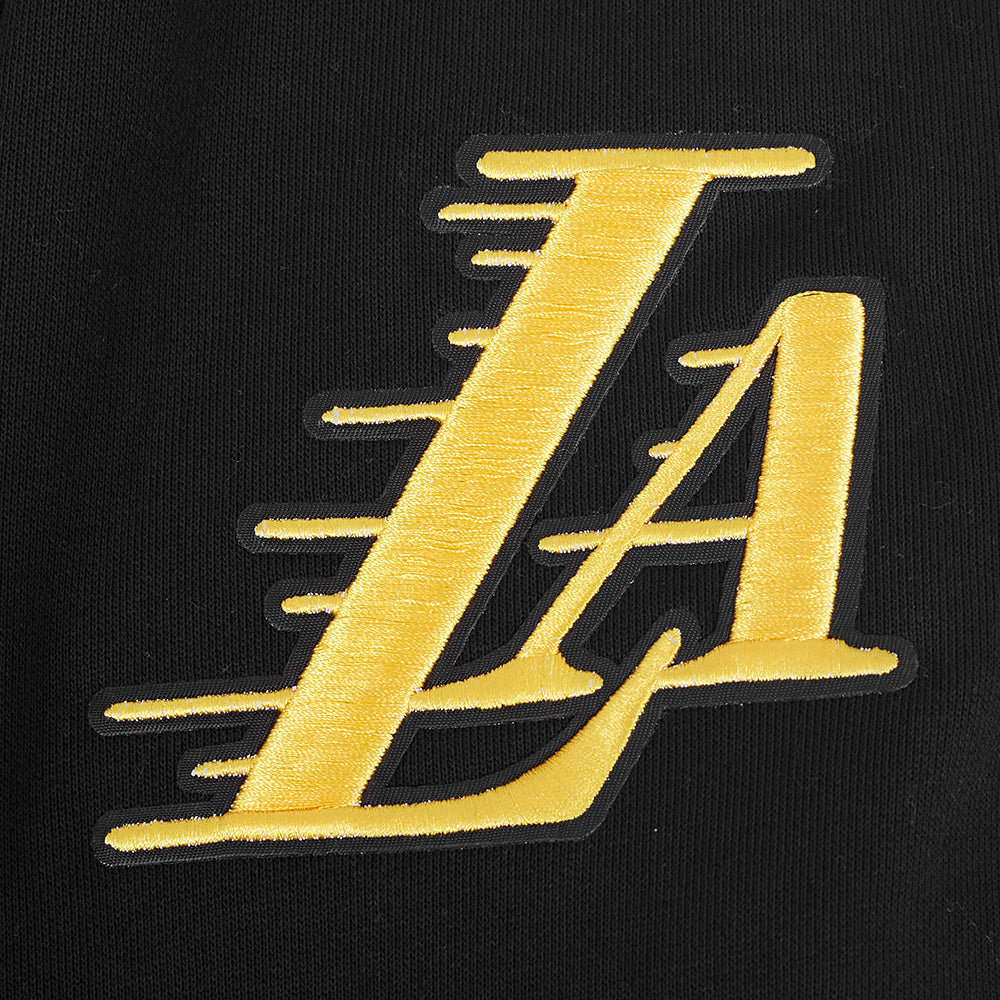 NBA LOS ANGELES LAKERS SOUVENIR MEN'S FLEECE PULLOVER HOODIE (BLACK)
