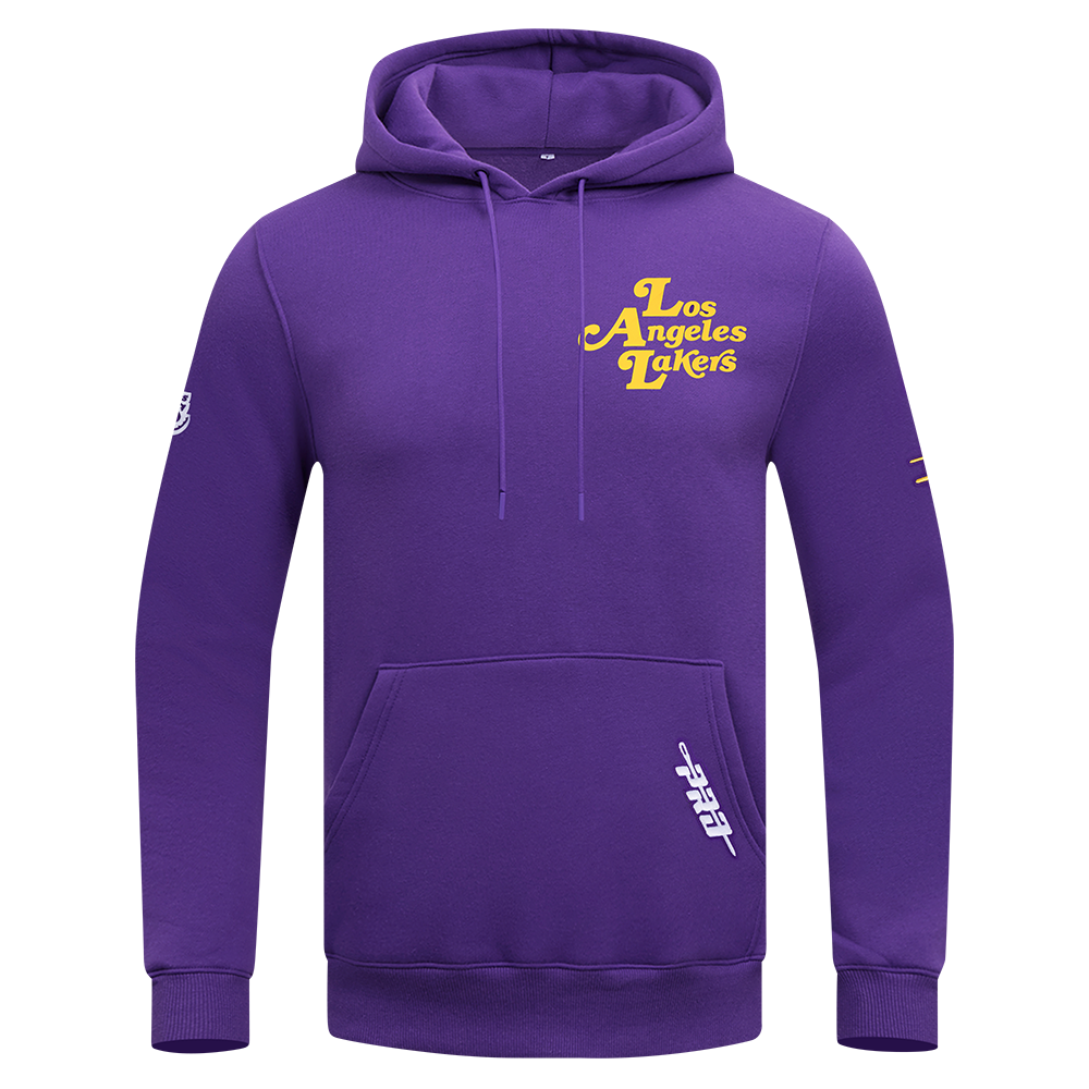 NBA LOS ANGELES LAKERS SOUVENIR MEN'S FLEECE PULLOVER HOODIE (PURPLE)