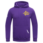 NBA LOS ANGELES LAKERS SOUVENIR MEN'S FLEECE PULLOVER HOODIE (PURPLE)