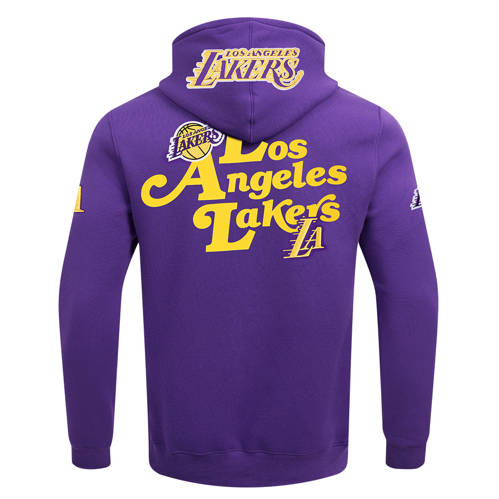 NBA LOS ANGELES LAKERS SOUVENIR MEN'S FLEECE PULLOVER HOODIE (PURPLE)