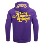 NBA LOS ANGELES LAKERS SOUVENIR MEN'S FLEECE PULLOVER HOODIE (PURPLE)