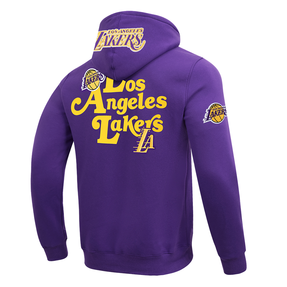 NBA LOS ANGELES LAKERS SOUVENIR MEN'S FLEECE PULLOVER HOODIE (PURPLE)