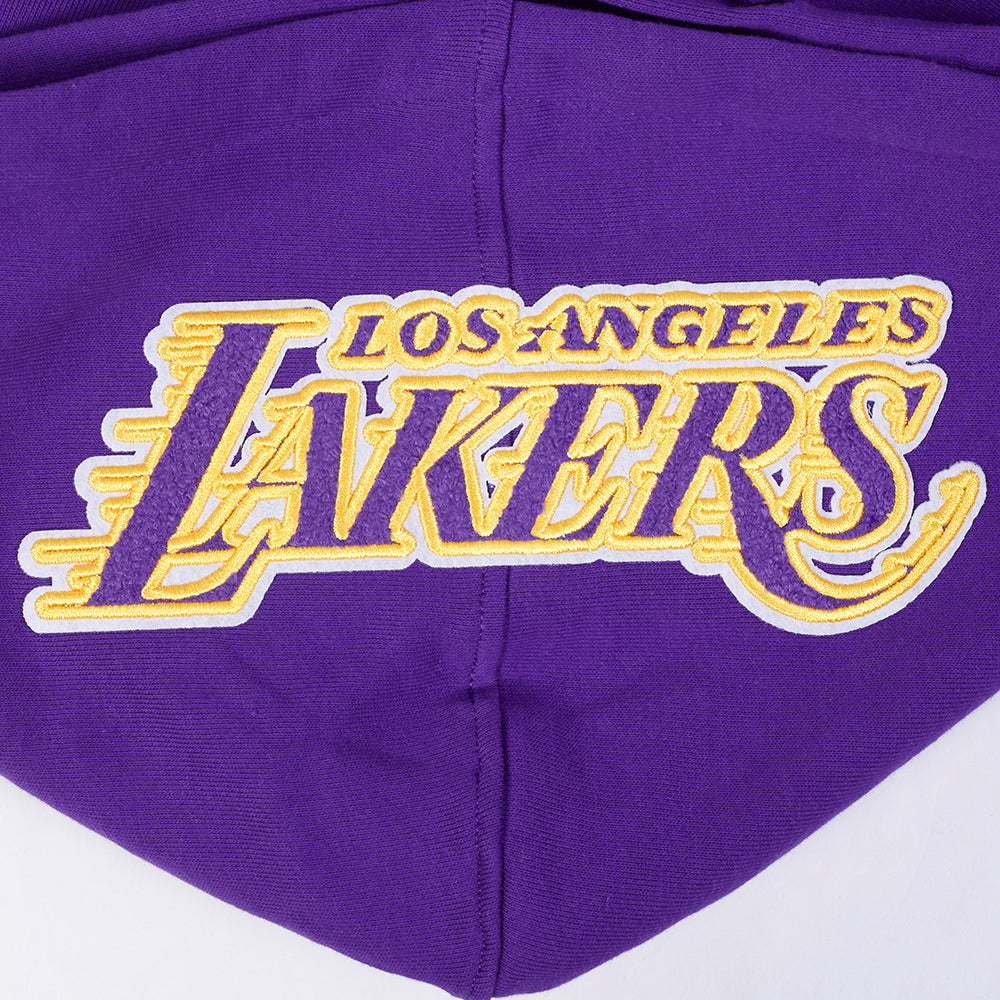 NBA LOS ANGELES LAKERS SOUVENIR MEN'S FLEECE PULLOVER HOODIE (PURPLE)