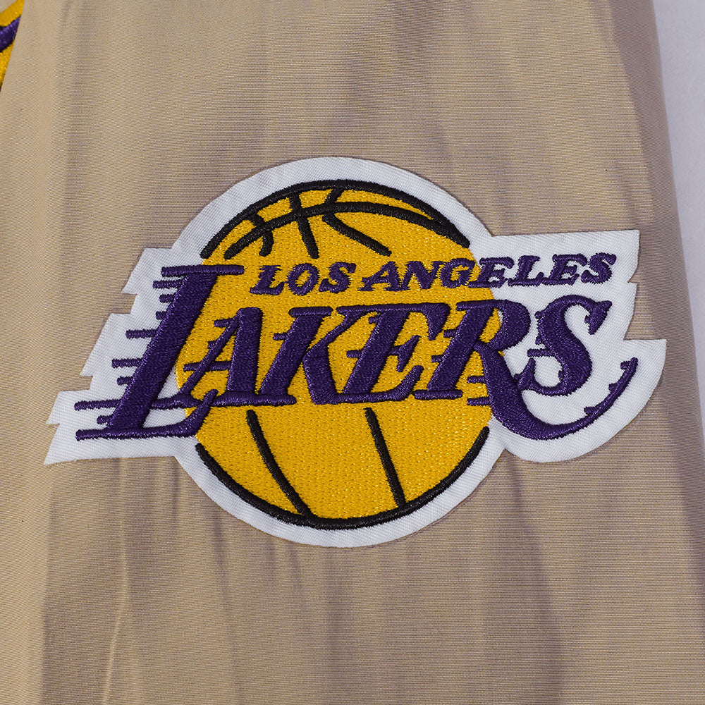 NBA LOS ANGELES LAKERS CLASSIC WIND SUIT CHANDAIL À CAPUCHON TISSÉ À GLISSIÈRE POUR HOMME (KAKI)
