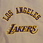 NBA LOS ANGELES LAKERS CLASSIC WIND SUIT CHANDAIL À CAPUCHON TISSÉ À GLISSIÈRE POUR HOMME (KAKI)