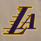 NBA LOS ANGELES LAKERS CLASSIC WIND SUIT CHANDAIL À CAPUCHON TISSÉ À GLISSIÈRE POUR HOMME (KAKI)