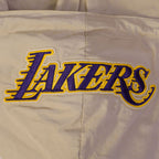 NBA LOS ANGELES LAKERS CLASSIC WIND SUIT CHANDAIL À CAPUCHON TISSÉ À GLISSIÈRE POUR HOMME (KAKI)
