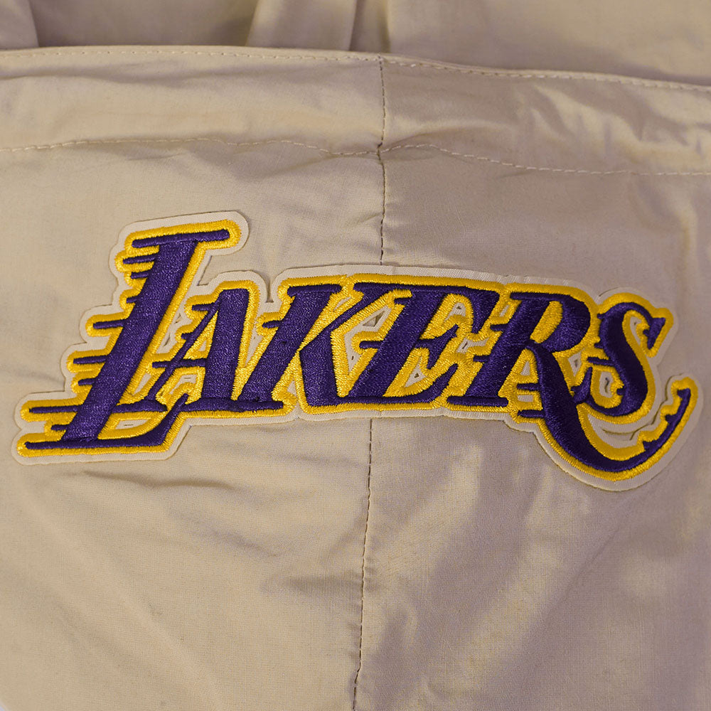NBA LOS ANGELES LAKERS CLASSIC WIND SUIT CHANDAIL À CAPUCHON TISSÉ À GLISSIÈRE POUR HOMME (KAKI)