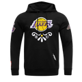 NBA LOS ANGELES LAKERS SUGAR SKULL MEN'S FLEECE PULLOVER HOODIE (BLACK)