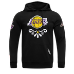 NBA LOS ANGELES LAKERS SUGAR SKULL MEN'S FLEECE PULLOVER HOODIE (BLACK)