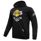 NBA LOS ANGELES LAKERS SUGAR SKULL MEN'S FLEECE PULLOVER HOODIE (BLACK)
