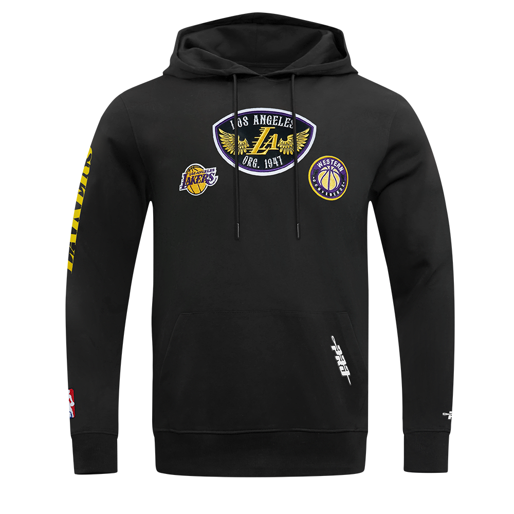 NBA LOS ANGELES LAKERS BORN FOR SPORT CHANDAIL À CAPUCHON EN MOLLETON POUR HOMME (NOIR)