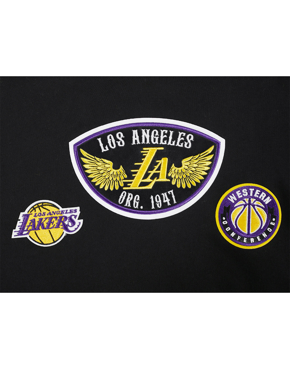 NBA LOS ANGELES LAKERS BORN FOR SPORT CHANDAIL À CAPUCHON EN MOLLETON POUR HOMME (NOIR)