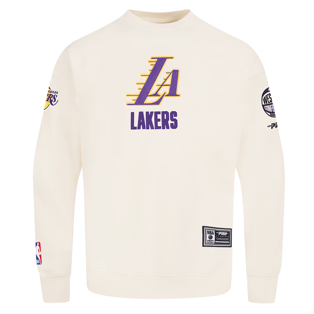 NBA LOS ANGELES LAKERS MODERN ORIGINALS CHANDAIL À COL ROND EN MOLLETON POUR HOMME (COQUILLE D'ŒUF)