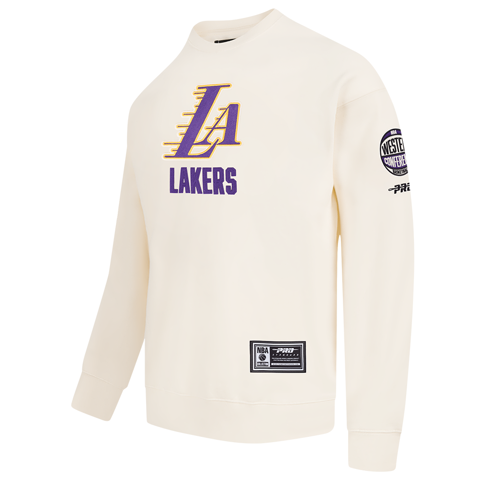 NBA LOS ANGELES LAKERS MODERN ORIGINALS CHANDAIL À COL ROND EN MOLLETON POUR HOMME (COQUILLE D'ŒUF)