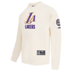 NBA LOS ANGELES LAKERS MODERN ORIGINALS CHANDAIL À COL ROND EN MOLLETON POUR HOMME (COQUILLE D'ŒUF)