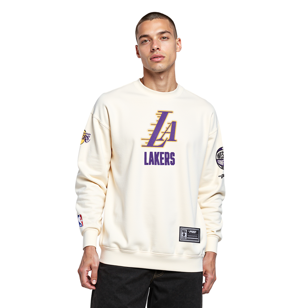 NBA LOS ANGELES LAKERS MODERN ORIGINALS CHANDAIL À COL ROND EN MOLLETON POUR HOMME (COQUILLE D'ŒUF)